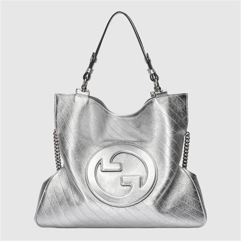 gucci blondie silver|Gucci blondie medium tote.